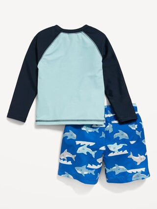 Rashguard Pocket Swim Top & Trunks for Toddler Boys | Old Navy (US)