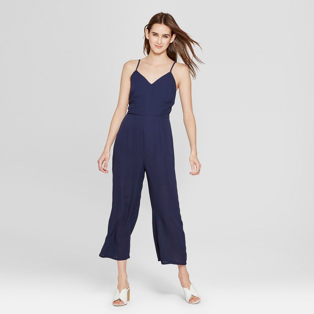 Women's Strappy Jumpsuit - Éclair Navy S, Blue | Target