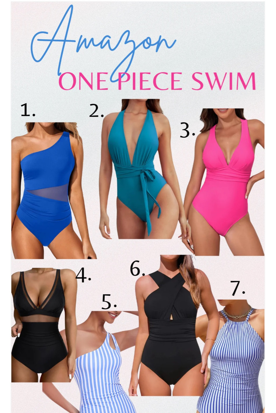 My favorite Amazon one piece bathing suit finds for 2024. 