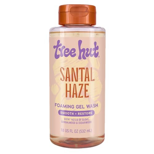 Tree Hut Santal Haze Foaming Gel Wash, Hydrating & Moisturizing Body Wash with Shea Butter & Nourishing Essential Oils, Daily Cleanser for Soft Smooth Skin, 18 fl oz | Amazon (US)