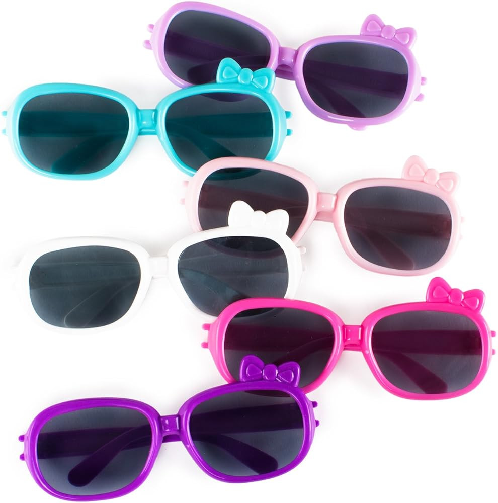 Super Z Outlet Plastic Color Assorted Round Style Girl Bow Children Sunglasses Shades Eye Wear fo... | Amazon (US)