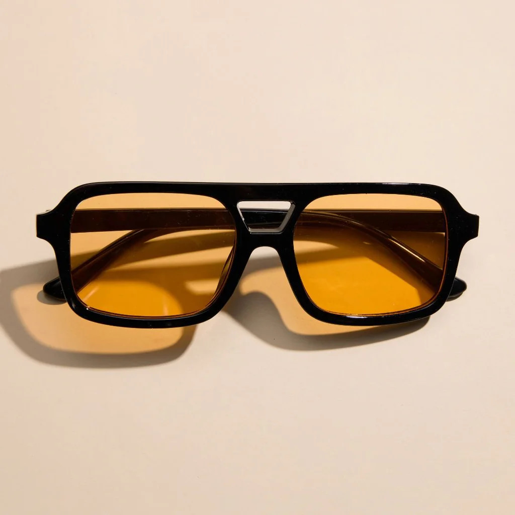 Orange Vintage Aviator Sunglasses | Nickel and Suede