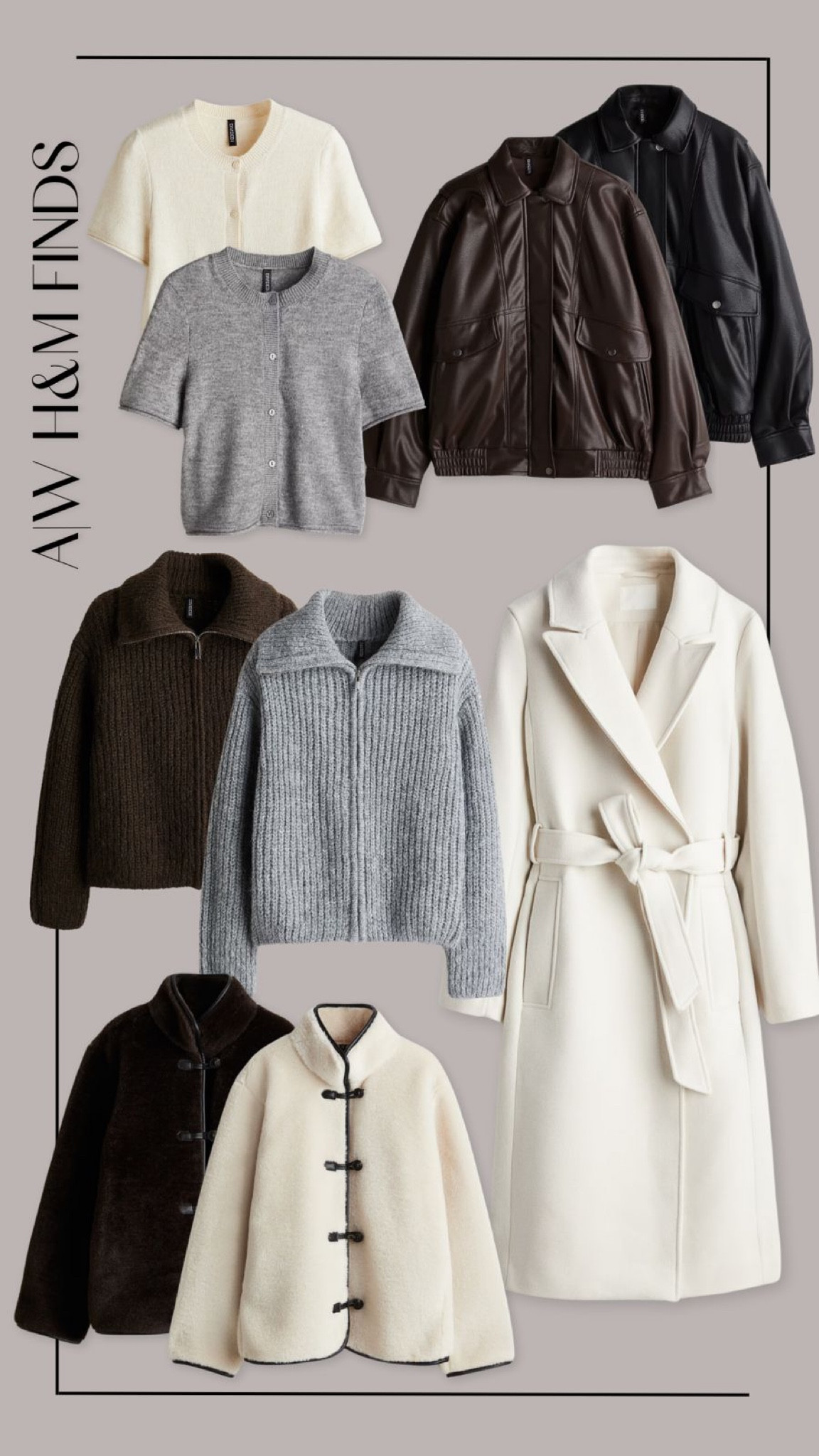 Autumn/Winter H&M Finds 🤎🤍

These pieces are perfect for this Autumn! Including cap sleeve cardigans, Vegan leather jackets, cream belted trench coat, rib knit jumpers and fluffy jackets! 

#LTKuk #LTKautumn #LTKstyletip
