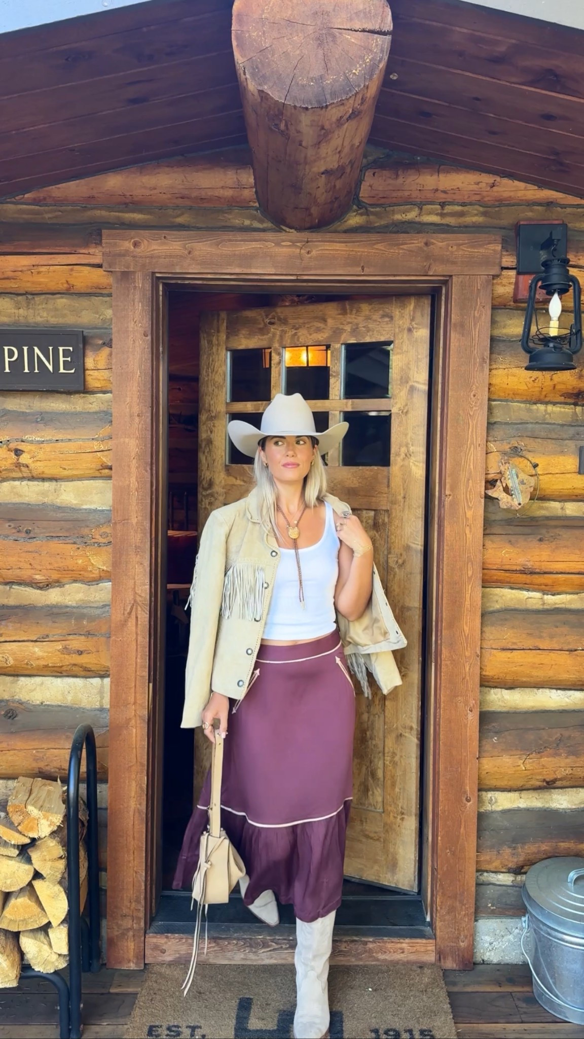 size 2 in skirt, size medium in suede fringe jacket. hat is similar option!

cowboy outfit 
montana outfit 
western fashion 
cowgirl chic #LTKSummerEdit

#LTKStyleTip #LTKShoeCrush