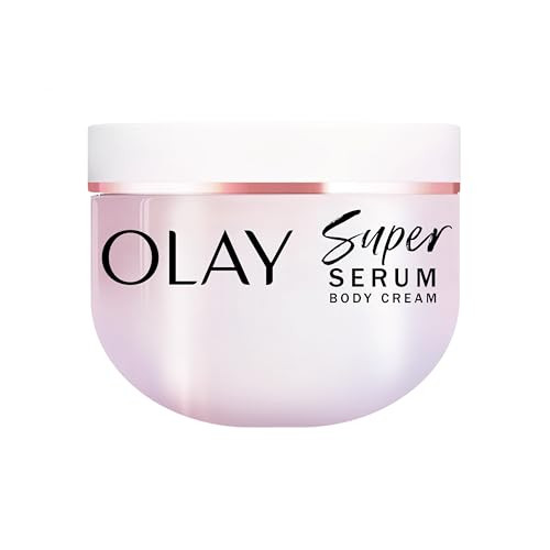 Olay Super Serum Body Cream for Dry Skin, 24hr Long Lasting Hydration, 5+ Ingredient Serum Complex for Bright Even Firm Luminous Skin, Sweet Vanilla & Soft Wood Scent,10 fl oz | Amazon (US)