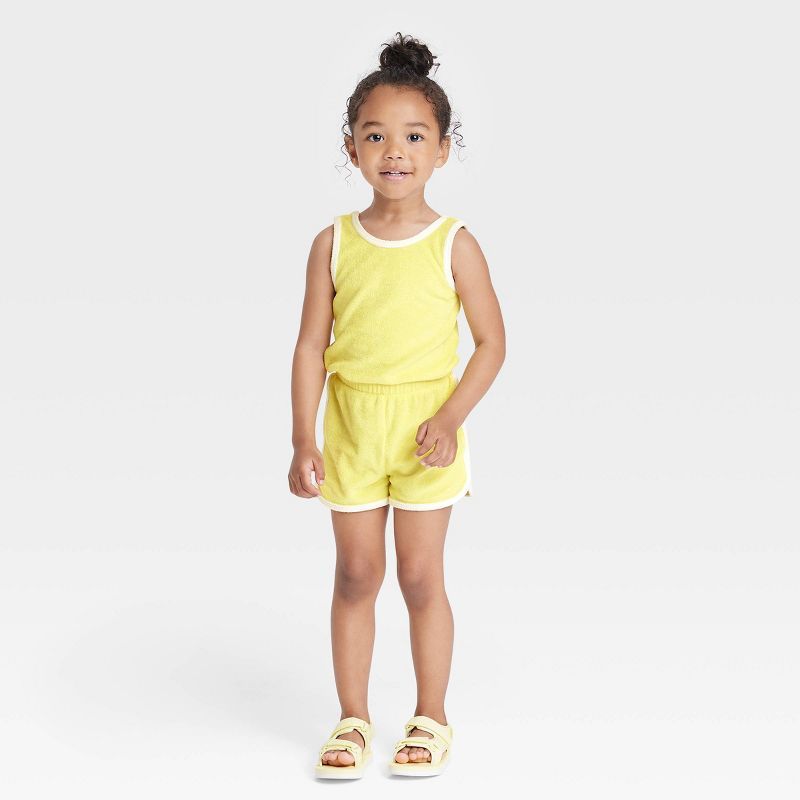 Toddler Girls' Romper - Cat & Jack™ Yellow | Target