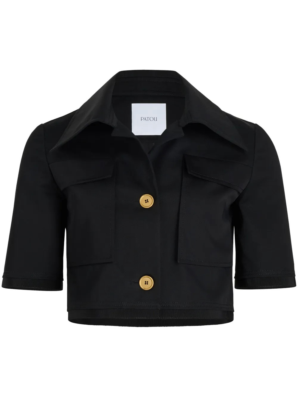 Patou short-sleeved Cropped Jacket | Black | FARFETCH | Farfetch Global