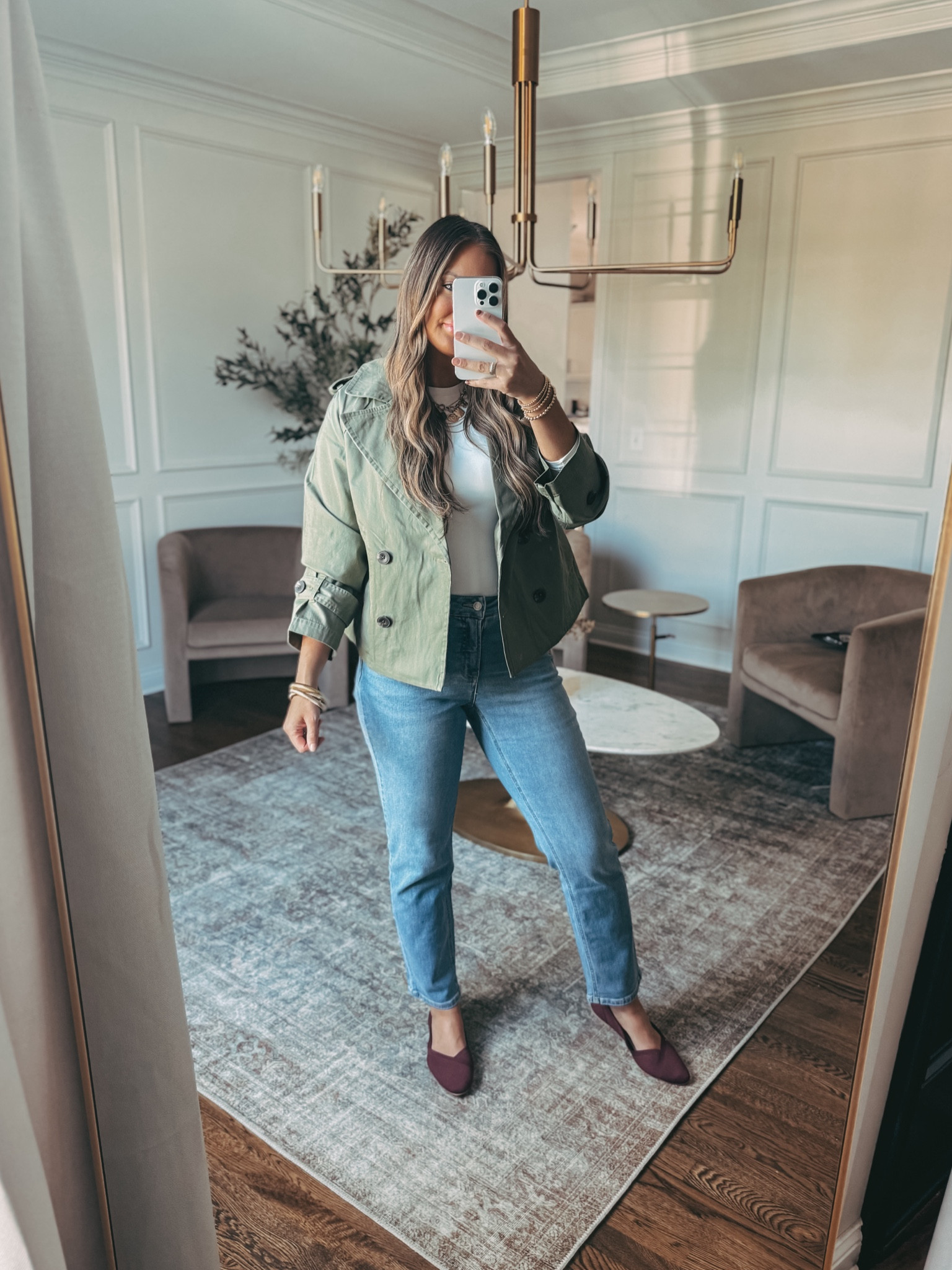 Walmart Fall outfit idea. I am obsessed with these jeans they have a slight amount of stretch and no distressing do this whole outfit could be worn as business casual workwear! 

All fit true to size 

#LTKStyleTip #LTKFindsUnder50 #LTKWorkwear