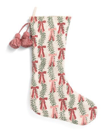 Bow Printed Stocking | TJ Maxx