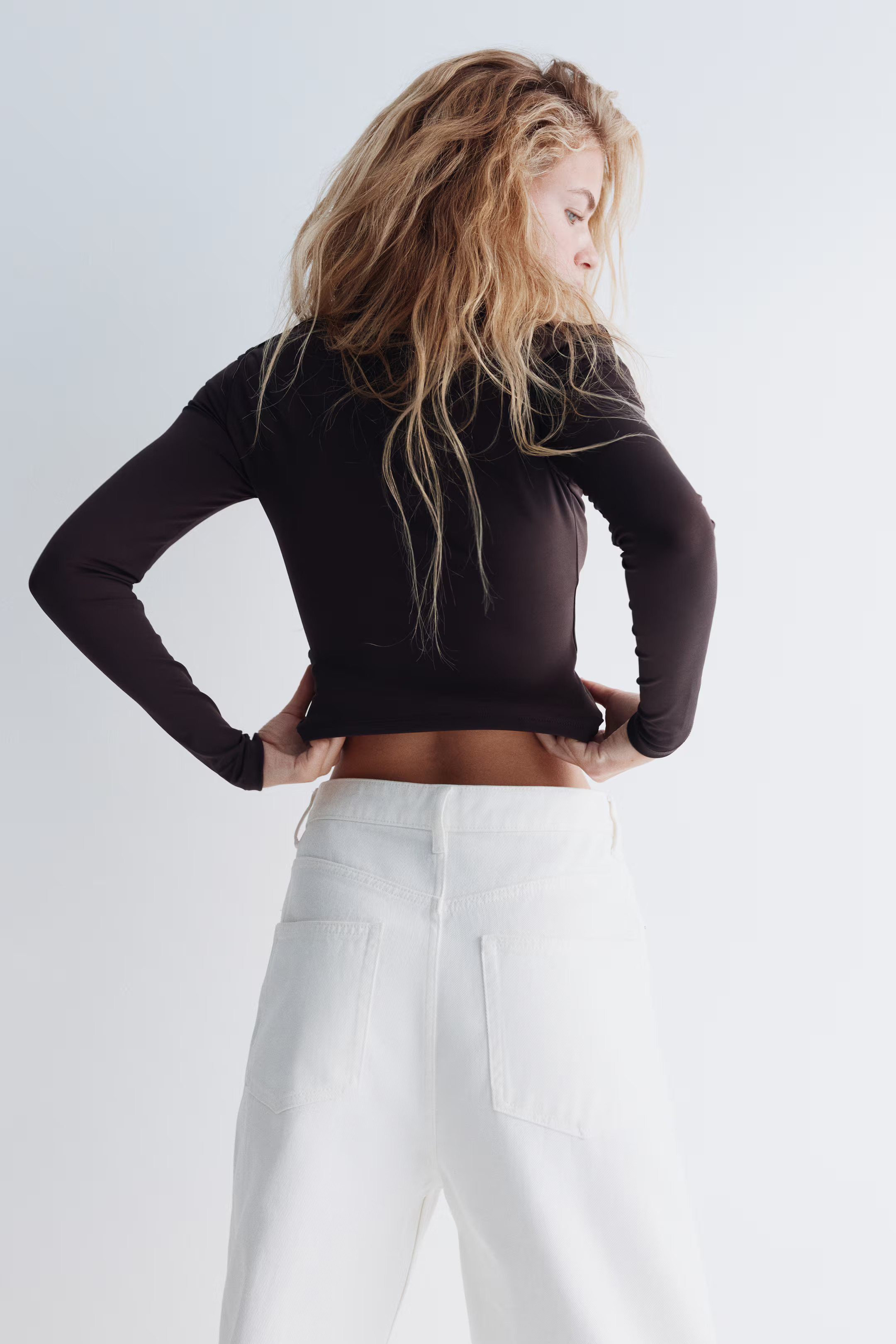 Long-sleeved microfibre top | H&M (UK, MY, IN, SG, PH, TW, HK)