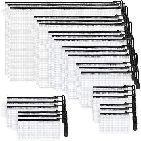 JARLINK 27 Pack 9 Sizes Zipper Mesh Pouch, Waterproof Zipper File Bags Document Pouch Multipurpos... | Amazon (US)