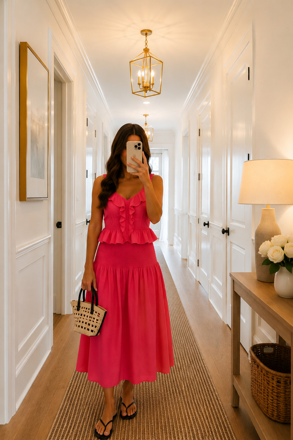 ✨ Walmart summer outfit of the day! 💕 This gorgeous pink matching two-piece set is one of my favorite affordable fashion finds for the season! The ruffle top is $22 and the coordinating midi skirt is $26—making this an easy, elevated look for under $50.

Perfect for summer vacations, beach dinners, bridal showers, baby showers, brunch, date nights, church, family photos, resort wear, and everyday summer style. Wear the pieces together for a polished matching set or mix and match with your favorite denim shorts, white jeans, or a classic tank for even more outfit options. Wear them together for a chic matching set or style each piece separately for endless outfit options. Perfect for vacation, brunch, beach dinners, showers, and summer weekends! ☀️🤍

#WalmartFashion #WalmartFinds #AffordableFashion #MatchingSet #TwoPieceSet #SummerStyle #VacationOutfit #ResortWear #LTKStyle #LTKFashion #LTKWalmart #SummerOutfit #BudgetStyle #OOTD #EverydayStyle #AffordableStyle #PinkOutfit #FashionFinds #LTKUnder50 #NeutralAccessories 

 #LTKOver40 #LTKMidsize #LTKPlusSize