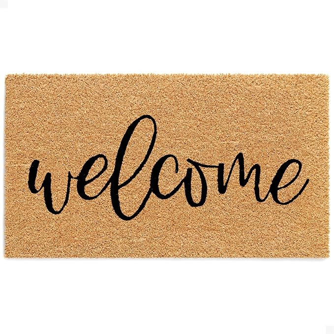 THEODORE MAGNUS Door Mat - Welcome Mat for Front Door with Non-Slip Backing - Durable Coir Doorma... | Amazon (US)