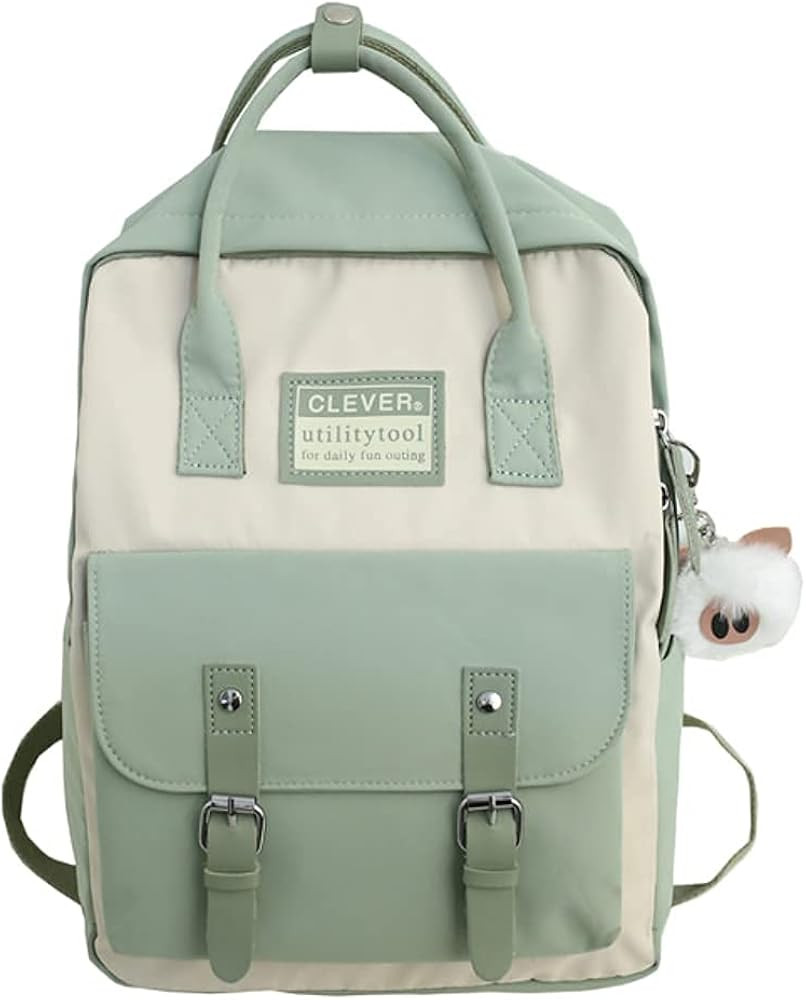 Aesthetic Kawaii Backpack for School (light green) | Amazon (US)