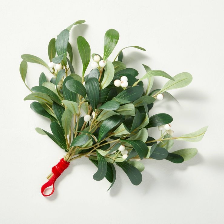 11" Mistletoe & Snowberry Seasonal Faux Swag - Hearth & Hand™ with Magnolia | Target