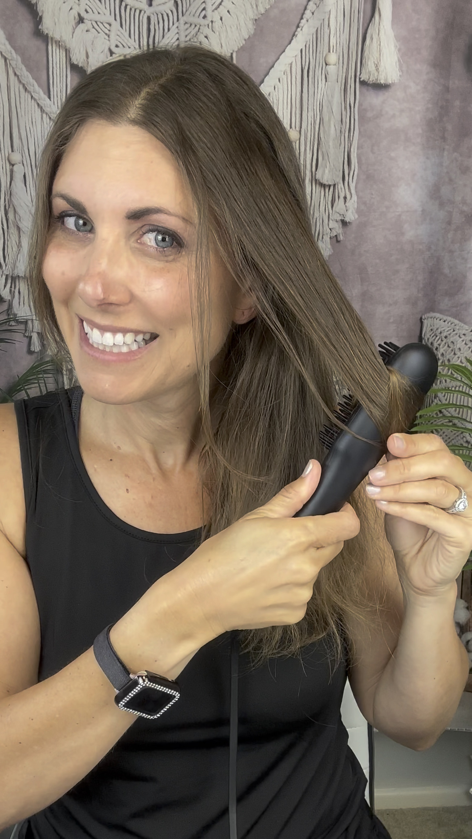 Attempting to curl with a mini hot brush 

#LTKbeauty #LTKVideo #LTKstyletip
