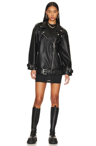 WeWoreWhat Oversized Moto Jacket in Black from Revolve.com | Revolve Clothing (Global)