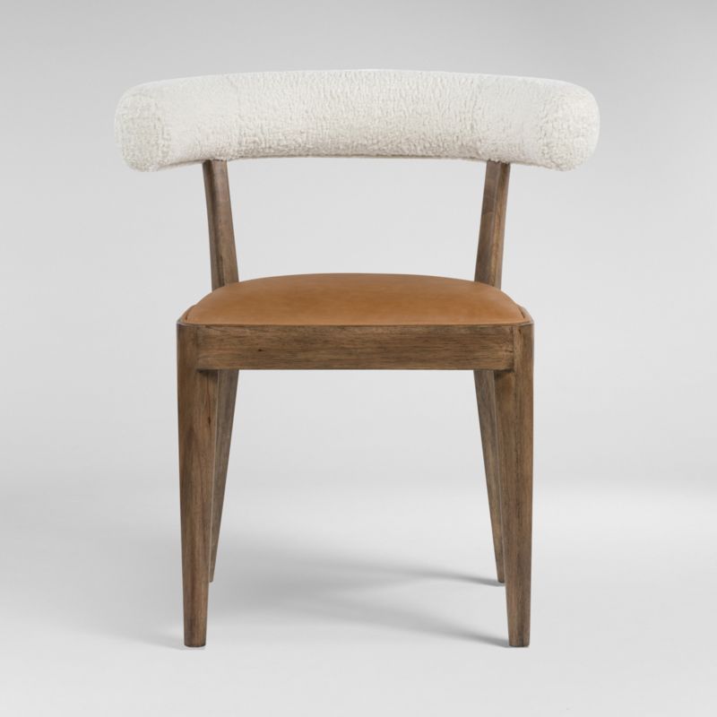Via Wood and Leather Dining Chair | Crate & Barrel | Crate & Barrel