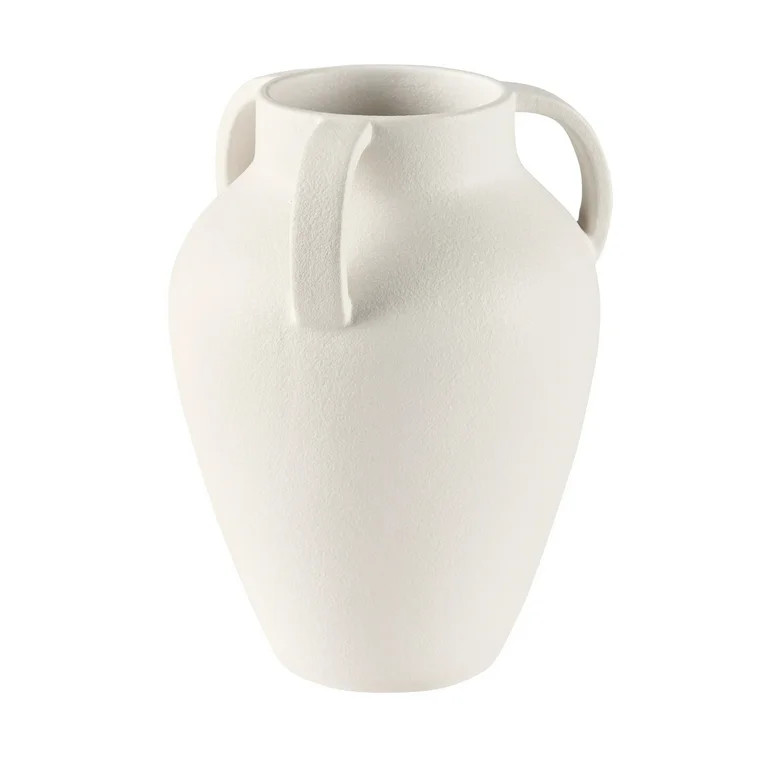 Better Homes & Gardens 9.8" White Handled Ceramic Vase | Walmart (US)