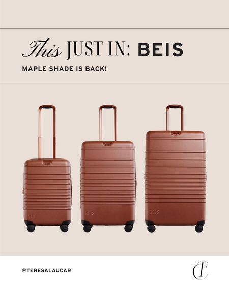 Beis luggage is back in stock in Maple again! 

Luggage, travel products 

#LTKtravel #LTKitbag #LTKstyletip
