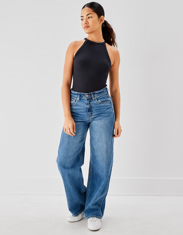 AE Super High-Waisted Baggy Wide-Leg Jean | American Eagle Outfitters (US & CA)