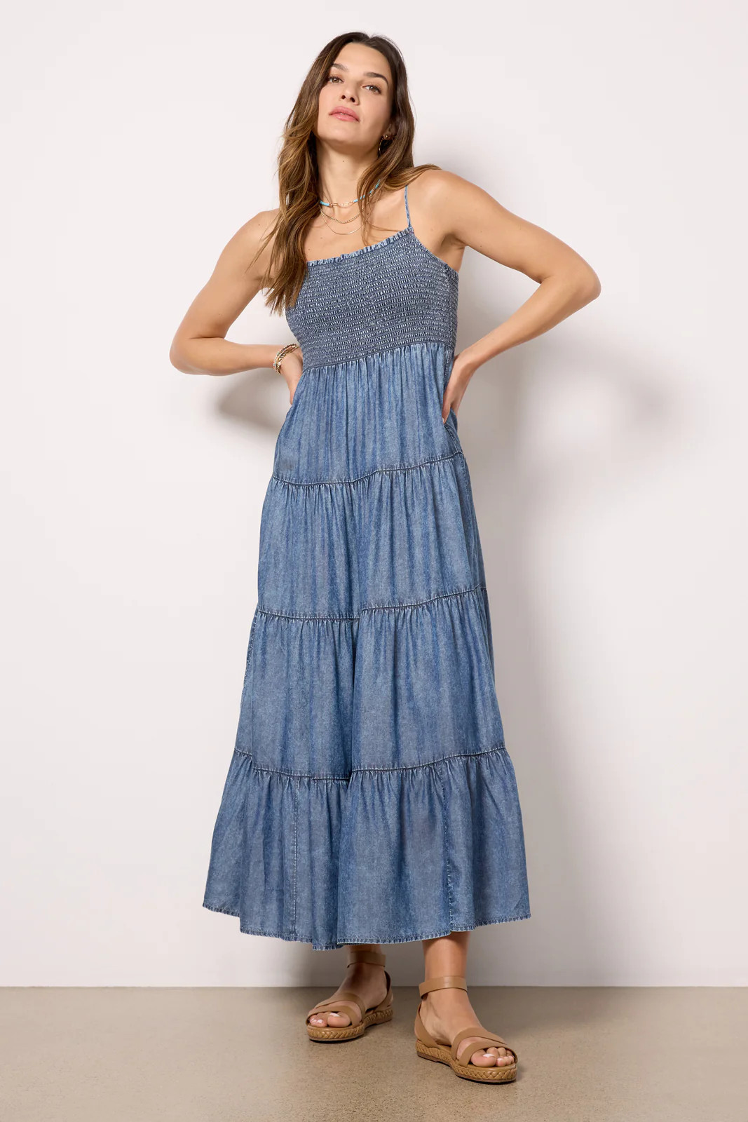 Balos Chambray Midi Dress | Evereve