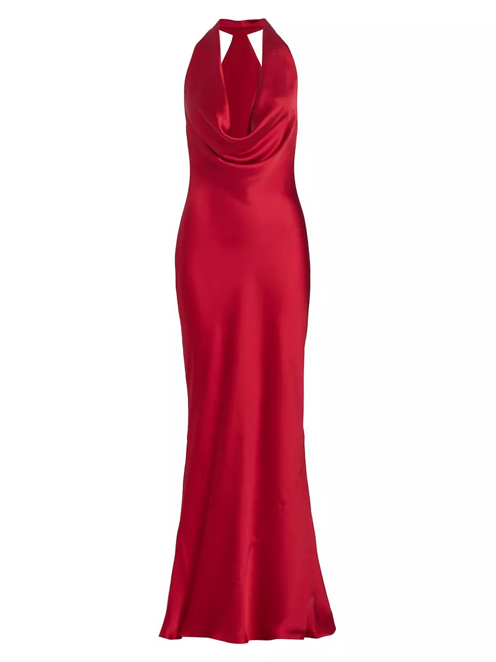 Norma Kamali Cowl-Neck Satin Gown | Saks Fifth Avenue