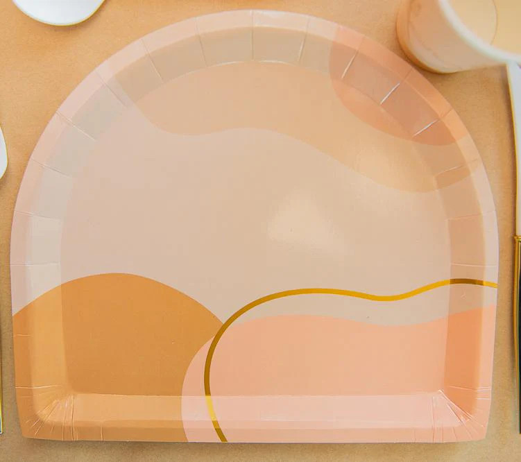 Mocha Dinner Paper Plates | Ellie and Piper