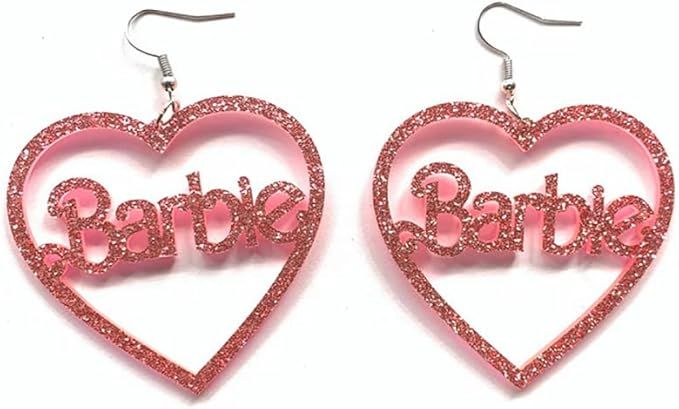 Heart Earrings for Women Girls,Love Heart Dangle Earrings Red Pink Acrylic Lucite Arch Love Earri... | Amazon (US)