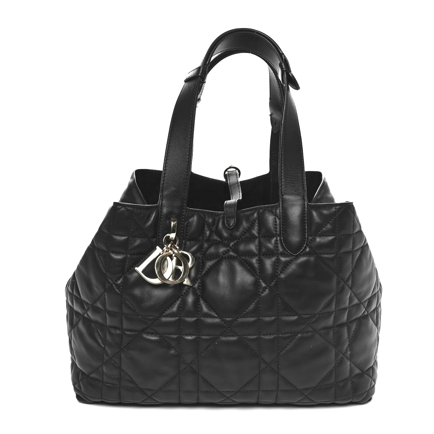 Calfskin Macrocannage Large Toujours Black | FASHIONPHILE (US)