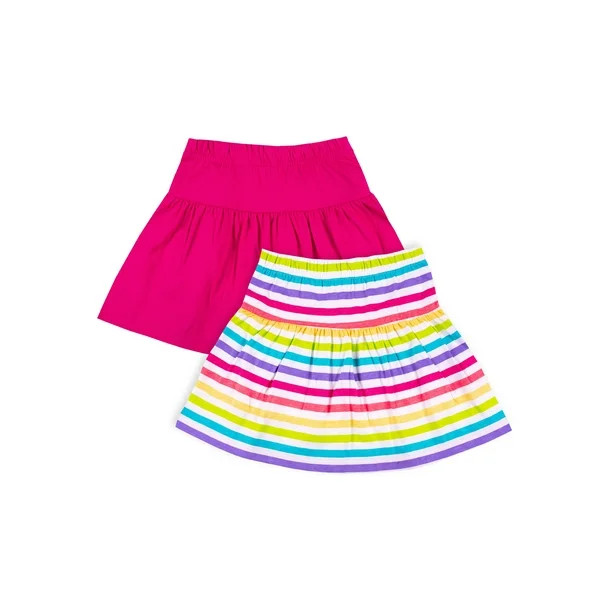 Little Star Organic Toddler Girl 2 Pk Skorts, Size 12 Months-5T - Walmart.com | Walmart (US)