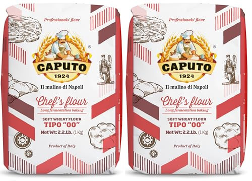 Antimo Caputo Chefs Flour 2.2 LB (Pack of 2) - Italian Double Zero 00 - Soft Wheat for Pizza Dough, Bread, & Pasta | Amazon (US)