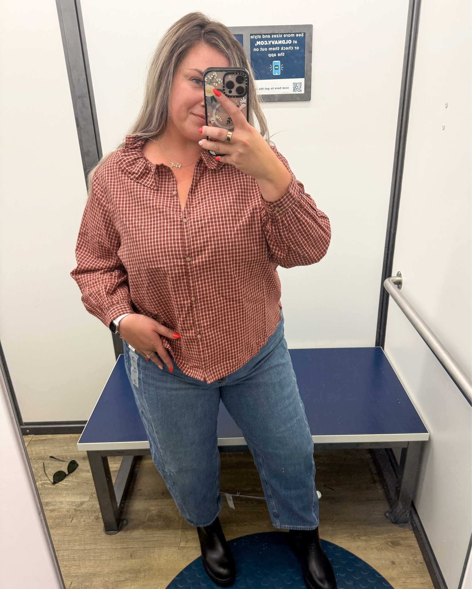 Old Navy’s Plaid Ruffle Button-Down tops are going to be so cute for Fall! Multiple colors and even solids! Pair it with your favorite barrel jeans & chunky boots! A cute, comfy, casual Fall look! ✨

XL in top
Size 18 jeans
Size 10 boots

#LTKPlusSize #LTKMidsize #LTKStyleTip
