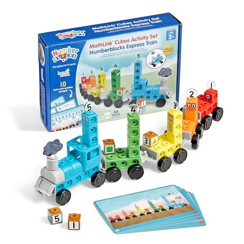 hand2mind Numberblocks Express Train MathLink Cubes Activity Set, Preschool Learning Activities, Train Toy, Counting Blocks, Number Toys, Kids Educational Toys, Math Manipulatives for Preschoolers | Amazon (US)