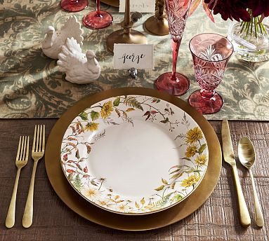 Bedford Harvest Stoneware Dinner Plates - Set of 4 | Pottery Barn (US)