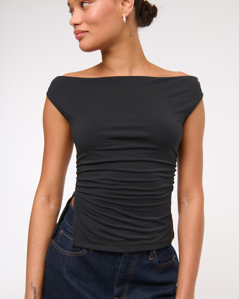 Draped Off-The-Shoulder Top | Abercrombie & Fitch (US)