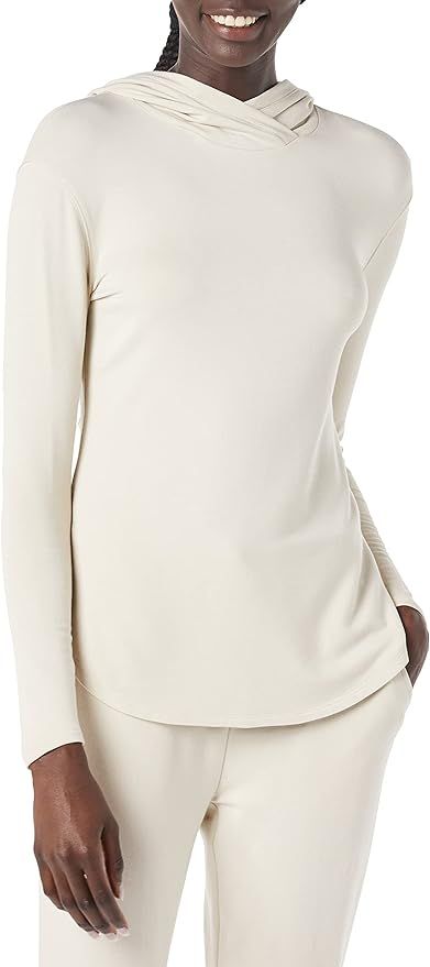 Daily Ritual Women's Supersoft Terry Standard-Fit Long-Sleeve Hooded Pullover | Amazon (US)
