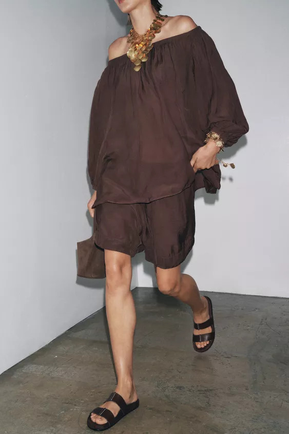 ZW COLLECTION LOOSE-FITTING SHORTS | Zara UK