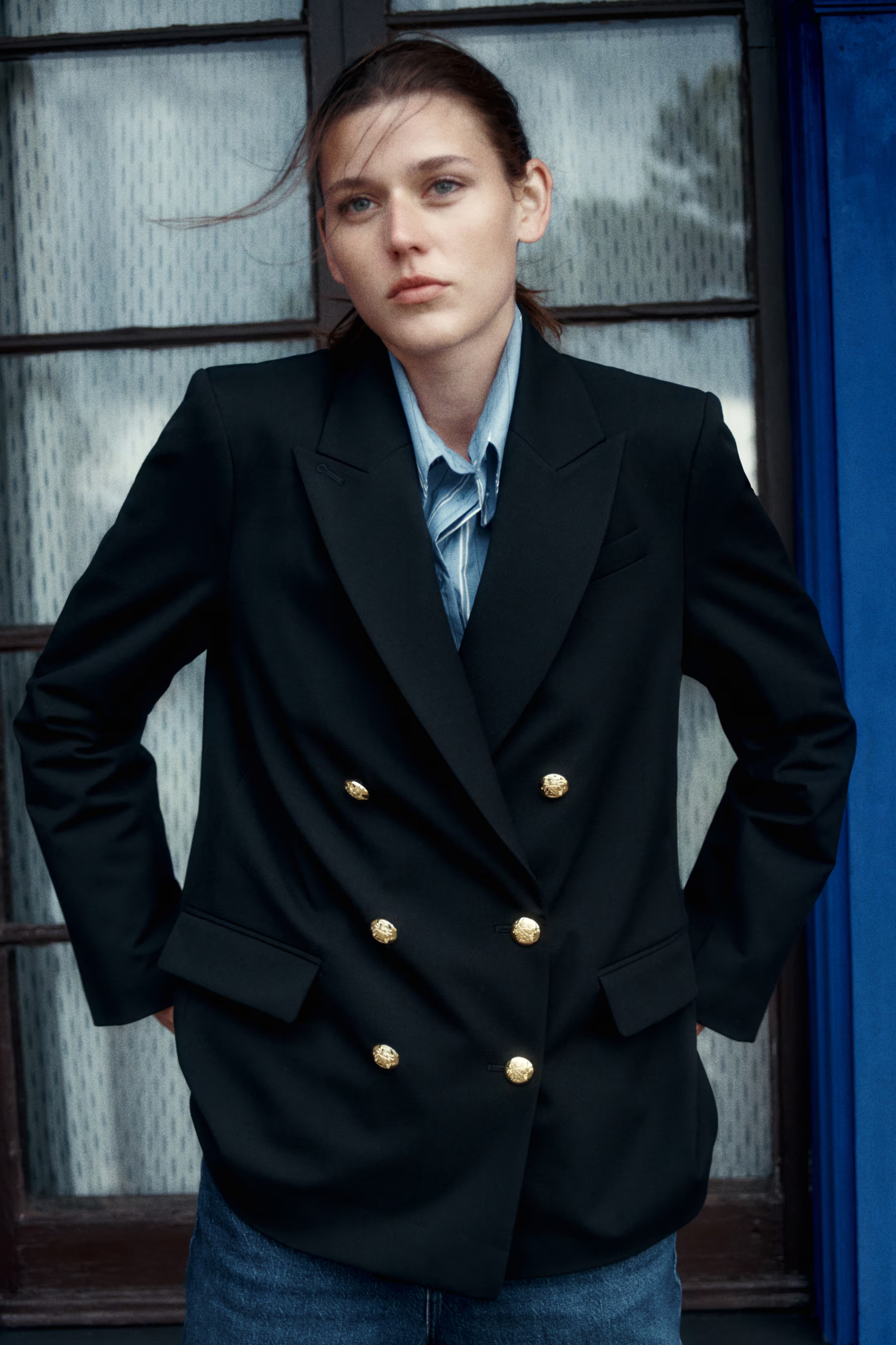 Double-Breasted Jacket - Black - Ladies | H&M US | H&M (US + CA)