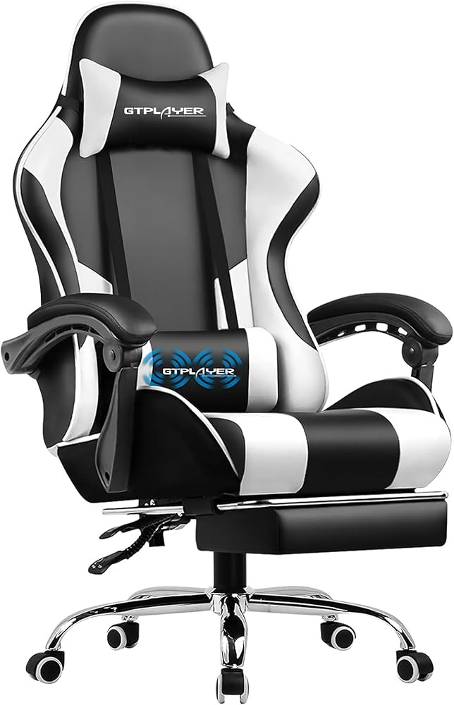 GTPLAYER Gaming Stuhl Bürostuhl Massage Gaming Sessel Ergonomischer Gamer Stuhl mit Fußstütze,... | Amazon (DE)