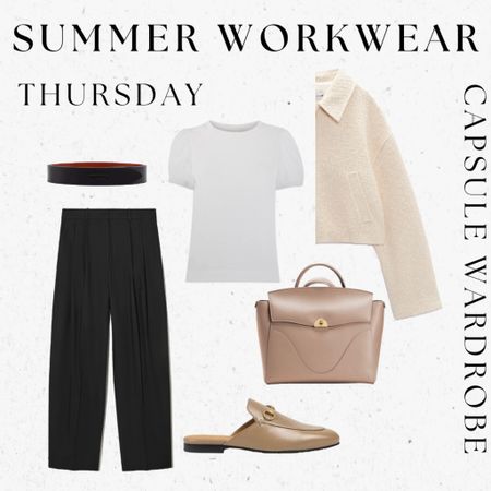 Summer workwear capsule wardrobe - black trousers outfit for the office #workwear 

#LTKeurope #LTKworkwear #LTKstyletip