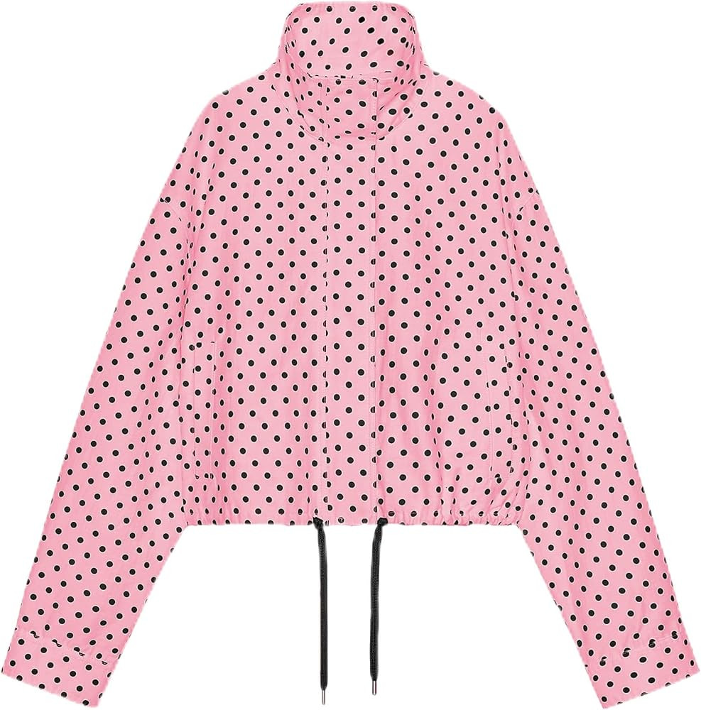Songling Women Polka Dot Jacket Lightweight Zip Up Coat 2026 Trendy Fall Outfits Cropped Spring J... | Amazon (US)