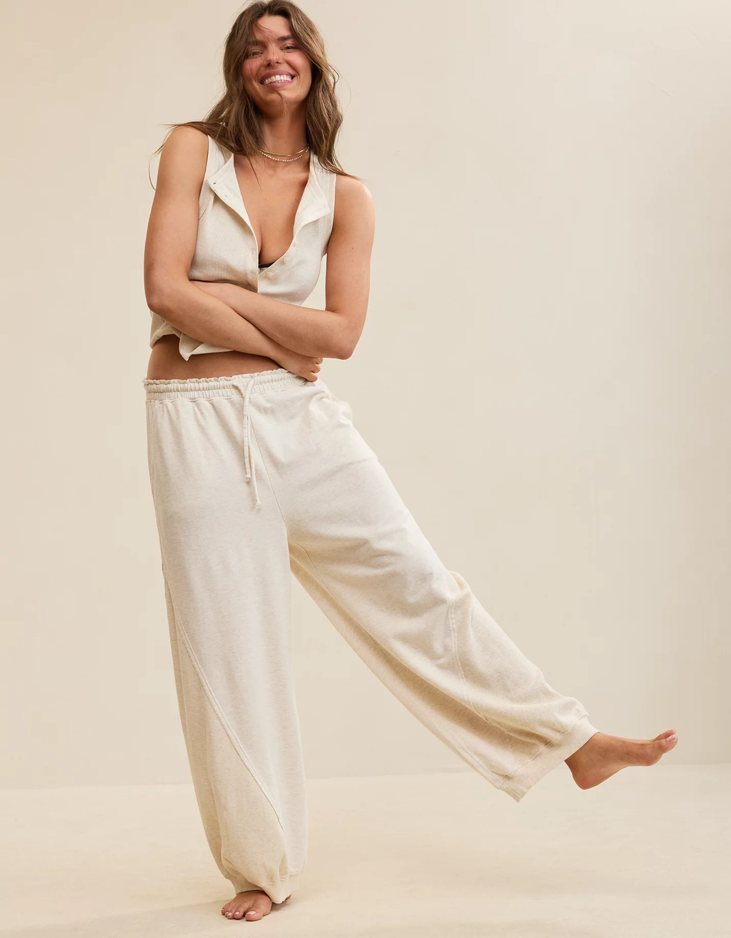 Matching Set Aerie Unwind Waffle Jogger | American Eagle Outfitters (US & CA)