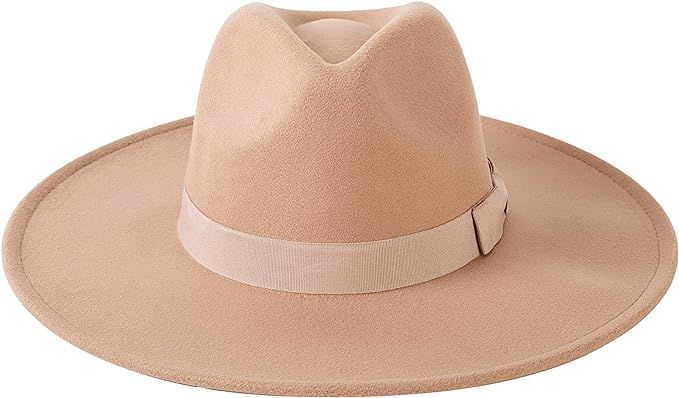 nakiwi Women’s Fedora Hat Summer Wear with Wide Brim and Belt Buckle, Soft Panama Felt Boho Hat... | Amazon (US)