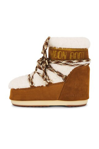 Icon Low Shearling Boot in Whiskey & Off White | Revolve Clothing (Global)