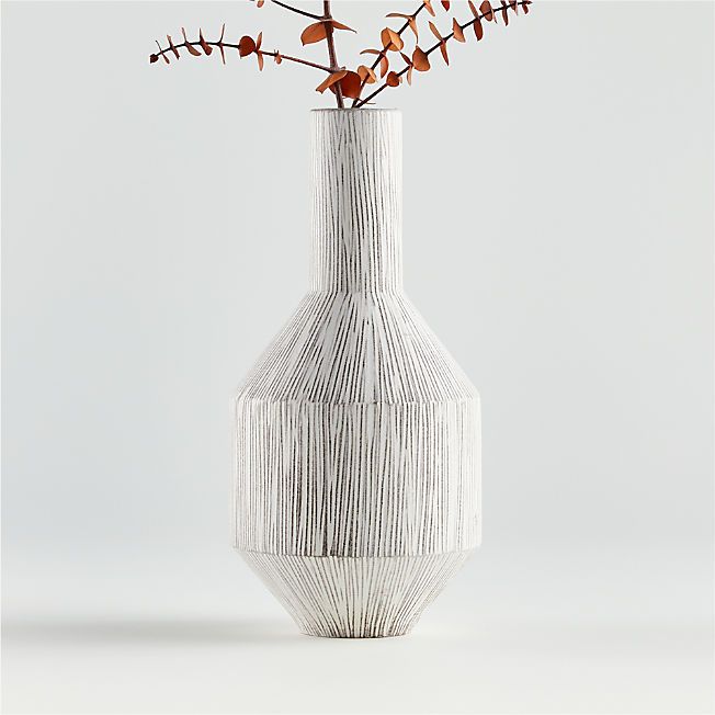 Lyman Scratched Vase + Reviews | Crate & Barrel | Crate & Barrel