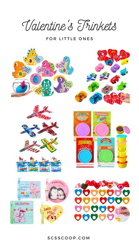 Valentine’s with trinkets — perfect for toddlers & little ones!

Valentine’s Day hatching dinosaur egg, toy cars, airplanes, play-doh, bubbles and heart crayons

Valentine’s gift idea for kids

#LTKSeasonal #LTKunder50 #LTKkids