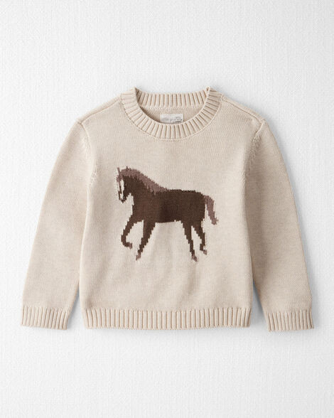 Toddler Organic Cotton Horse Sweater Knit Pullover - Little Planet | Carter's | Carter's Inc