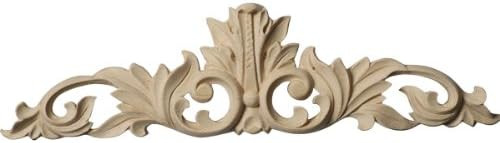 Ekena Millwork ONL12X03X01LFLW Small Green Leaf Center with Scrolls, 12 1/4-Inch x 3 1/4-Inch x 1... | Amazon (US)
