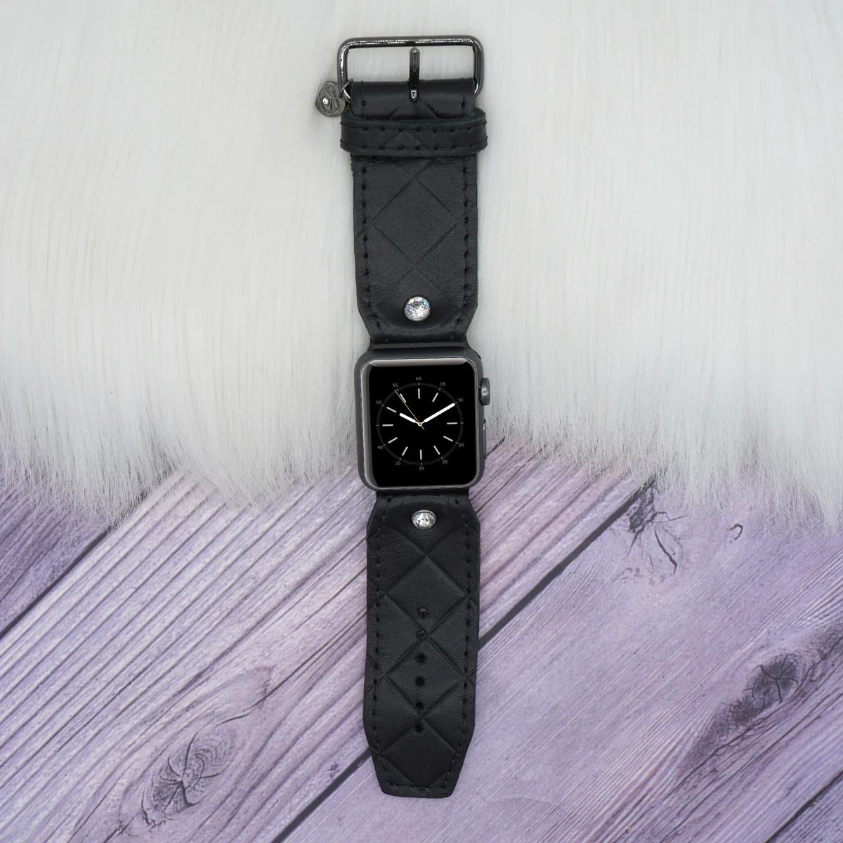 Limited Edition Sivella Band in Luxe Quilted Leather in Black | Spark*l